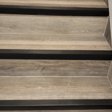 Wooden stair steps in a home