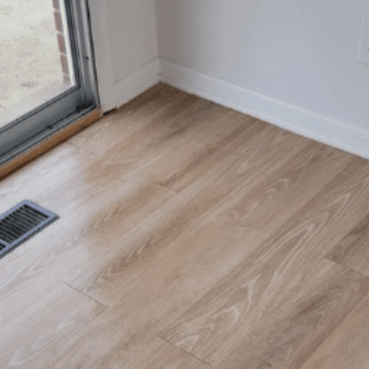 Clean laminate hardwood floors and clean sliding glass door
